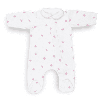 Image showing the Stars Magnetic Fastening Sleepsuit Onesie, 1 Month, Raspberry Pink product.