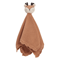 Image showing the Dainty Deer Knitted Cuddle Cloth, Brown product.