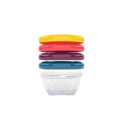 Image showing the Babybols Set of 4 Baby Food Storage Containers, 120ml product.