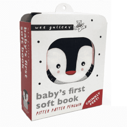 Image showing the Wee Gallery Pitter Patter Penguin, White product.