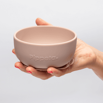 Image showing the Silicone Suction Bowl, Ash Rose product.
