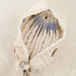 Image showing the Teddy Grab & Go Toiletry Bag, Cream product.