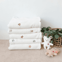 Image showing the Microfibre Soft Bear Baby Blanket, White product.