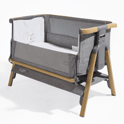 Image showing the CoZee Air Bedside Crib, Oak & Charcoal product.
