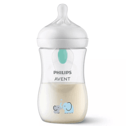 Image showing the Natural Response AirFree Vent Baby Bottle, 260ml, Elephant product.