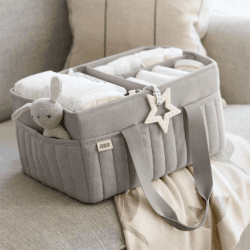 Image showing the Nappy Caddy, Grey Waffle product.