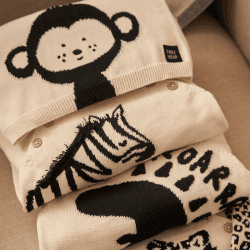 Image showing the Go Bananas Knitted Monkey Jumper, 6 - 12 Months, Natural White product.