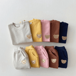 Image showing the The Bear Colour Tracksuit, 0 - 6 Months, Grey product.