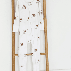 Image showing the Bambi Bamboo Zip Sleepsuit, 0 - 3 Months product.
