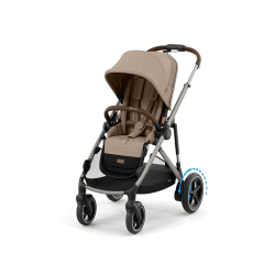 Image showing the eGazelle S Single to Double Pushchair, Almond Beige product.