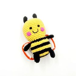 Image showing the Bumble Bee Rattle, Yellow product.