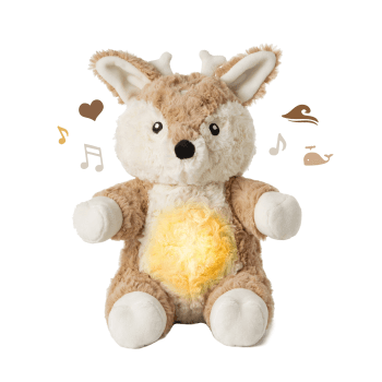 Image showing the LoveLight Finley Fawn Glowing Sound Machine with Recording Function, Orange product.