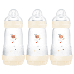 Image showing the Easy Start Pack of 3 Anti-Colic Baby Bottles, 260ml, Ivory product.