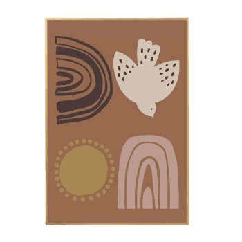 Image showing the Sunset Poster Print, 50 x 70cm, Multi product.