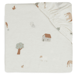 Image showing the Jersey Cot Fitted Sheet, Farm product.