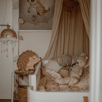 Image showing the Wooden Hedgehog Lamp, Autumn Brown product.