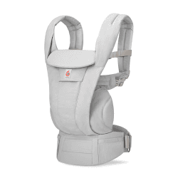 Image showing the Omni Deluxe Cotton Baby Carrier, Pearl Grey product.