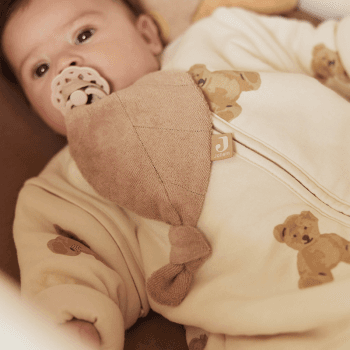 Image showing the Printed Sleeping Bag with Removable Sleeves, 2.0 - 3.0 Tog, 3 - 6 Months, Teddy Bear product.
