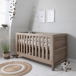 Image showing the Modena 3 in 1 Cot Bed, Oak product.
