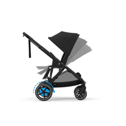 Image showing the eGazelle S Single to Double Pushchair, Moon Black product.