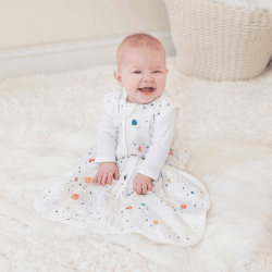 Image showing the Boutique Silky Soft Bamboo Sleeping Bag, 1.0 Tog, 6 - 18 Months, Stargaze product.
