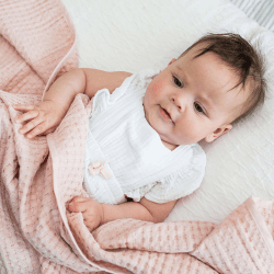 Image showing the Waffle Blanket, Ballet Slipper product.