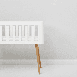 Image showing the Organic Cotton Crib Fitted Sheet, 40cm x 90cm, White product.