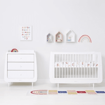 Image showing the Pack of 2 Cot & Cot Bed Fitted Sheets, Rainbow product.