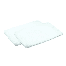 Image showing the Swift Pack of 2 Bassinet Fitted Sheets, White product.