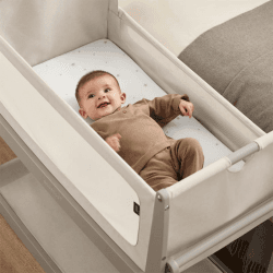 Image showing the SnuzPod5 Bedside Crib, Pebble product.