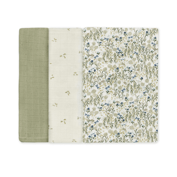 Image showing the Set of 3 Muslin Squares, 70 x 70cm, Riverbank product.