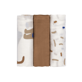 Image showing the Little Mateys Pack of 3 Heavenly Soft Muslins, 80 x 80cm, Royal Blue product.