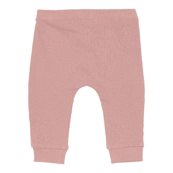 Image showing the Little Pink Flowers Ribbed Trousers, 0 - 2 Months, Vintage Pink product.