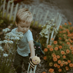 Image showing the Bumble Bee Rattle, Yellow product.