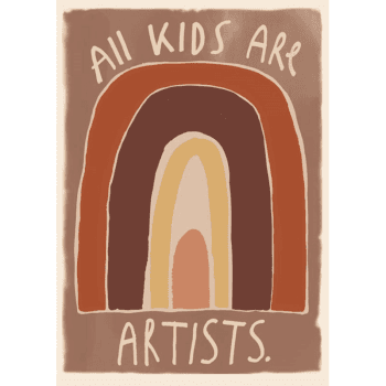 Image showing the Rainbow Poster Print, 50 x 70cm, Brown product.