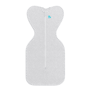 Image showing the Bamboo Swaddle Sleeping Bag, 0.5 Tog, Newborn, Grey Dot product.
