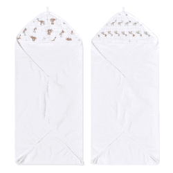 Image showing the Essentials Pack of 2 Hooded Towels, Elephant Circus product.