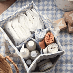 Image showing the Printed Nappy Caddy, Coastline product.