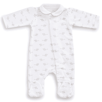 Image showing the Mouse Magnetic Fastening Sleepsuit Onesie, 6 Months, Grey product.