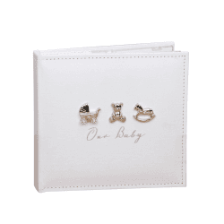 Image showing the Bambino Our Baby Fabric Bound Photo Album, White product.