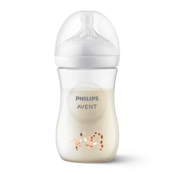 Image showing the Natural Response Baby Bottle, 260ml, Giraffe product.