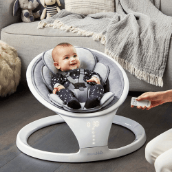 Image showing the Electric Baby Swing, Grey product.
