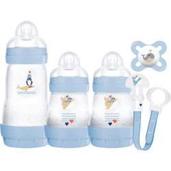 Image showing the Welcome to the World 5 Piece Baby Bottle Set, Blue product.