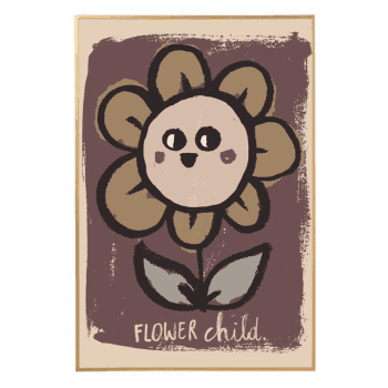 Image showing the Floral Poster Print, 50 x 70cm, Purple product.