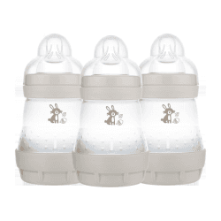 Image showing the Easy Start Pack of 3 Anti Colic Baby Bottles, 160ml, Ivory product.