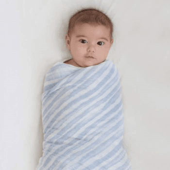 Image showing the Boutique Pack of 4 Large Cotton Muslin Swaddles, 120 x 120cm, Rising Star product.