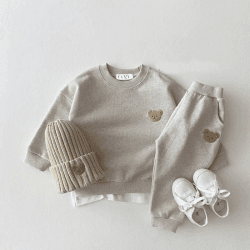 Image showing the The Bear Colour Tracksuit, 6 - 12 Months, Grey product.
