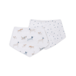 Image showing the Pack of 2 Bandana Bibs, Puppy Dog & Star product.