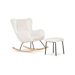 Image showing the Marley Teddy Nursing Chair and Footstall, Off White product.