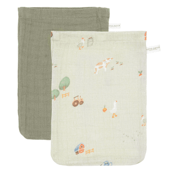 Image showing the Little Farm Pack of 2 Washcloths product.